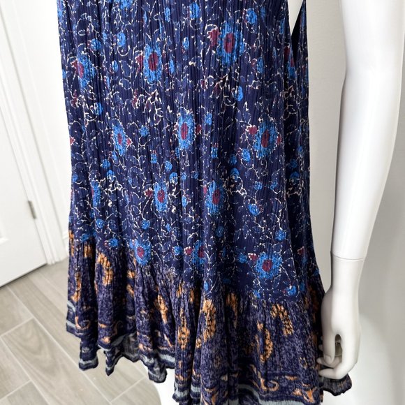 Free People Lyla Flowy Swing Floral Print Mini Dress in Navy Combo Womens Size S - Picture 7 of 16